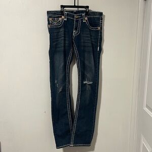 True Religion Dark Blue Straight Jeans